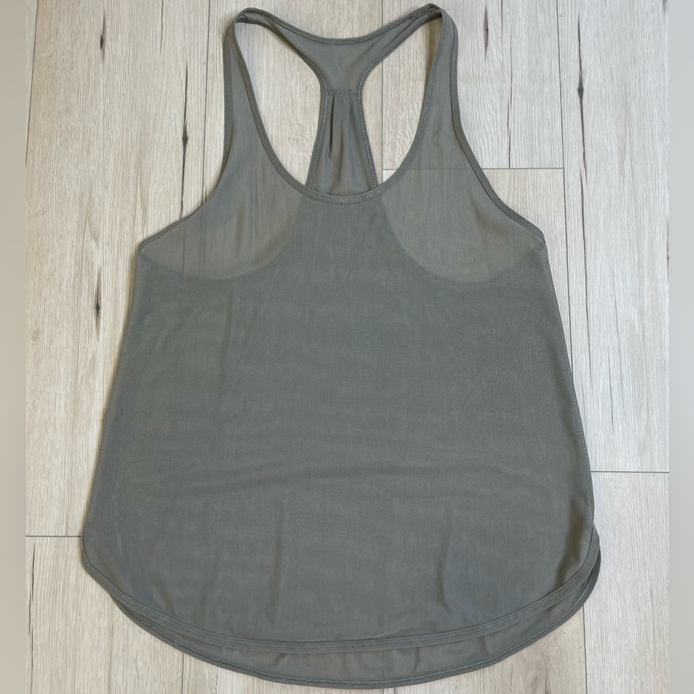 [Lululemon] Slate Grey Sheer Racerback Tank Size 12